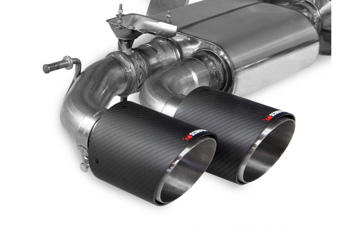Scorpion Resonated Valved Cat Back Exhaust System w/Ascari Tips