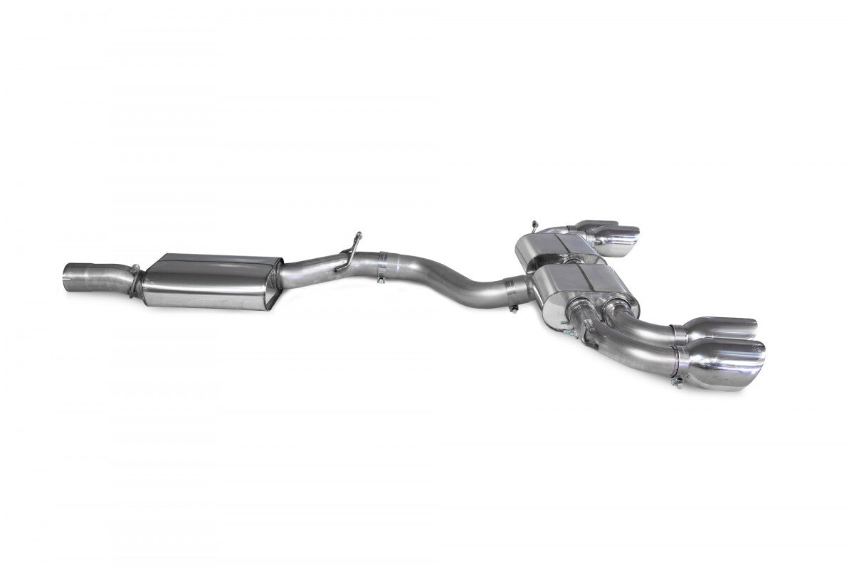 Scorpion Resonated Non-Valved Cat Back Exhaust System w/Daytona Tips