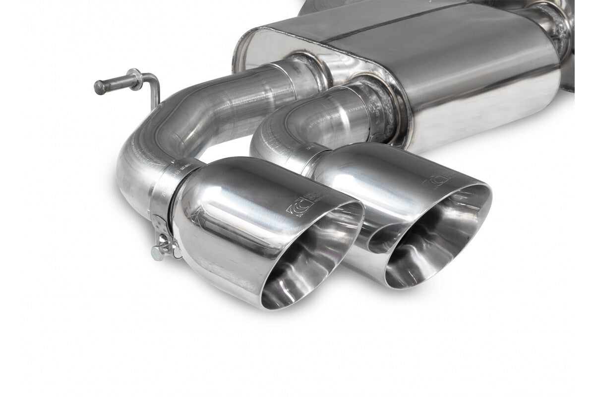 Scorpion Resonated Non-Valved Cat Back Exhaust System w/Daytona Tips