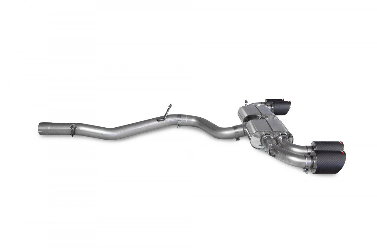 Scorpion Non-Resonated Non-Valved Cat Back Exhaust System w/Ascari Tips