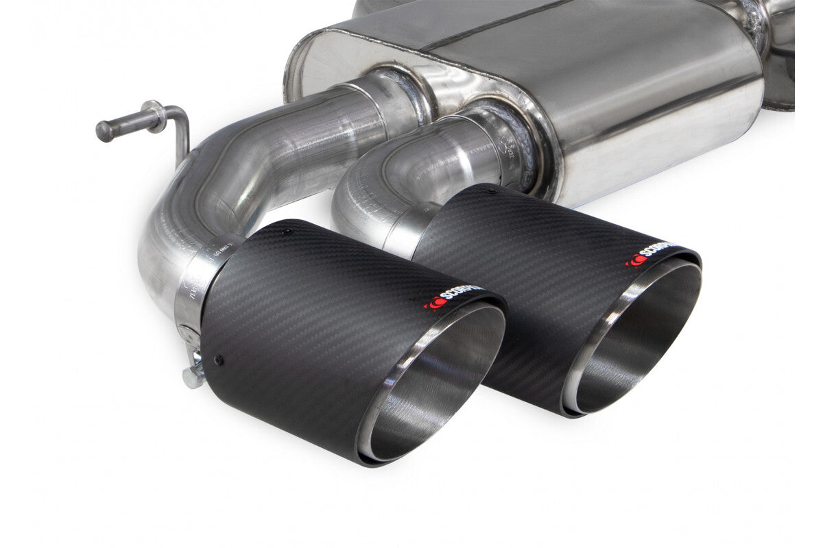 Scorpion Non-Resonated Non-Valved Cat Back Exhaust System w/Ascari Tips
