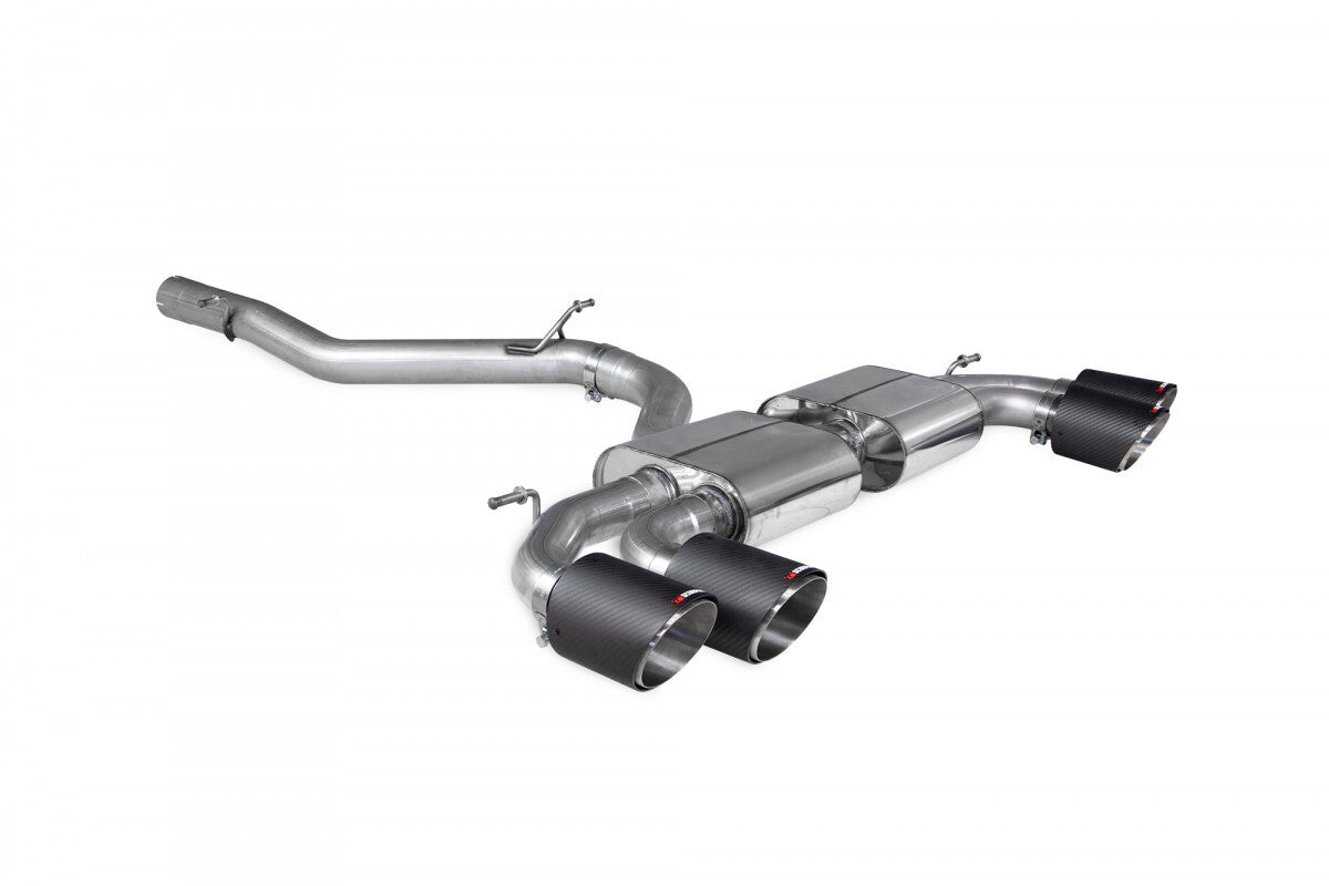 Scorpion Non-Resonated Non-Valved Cat Back Exhaust System w/Ascari Tips