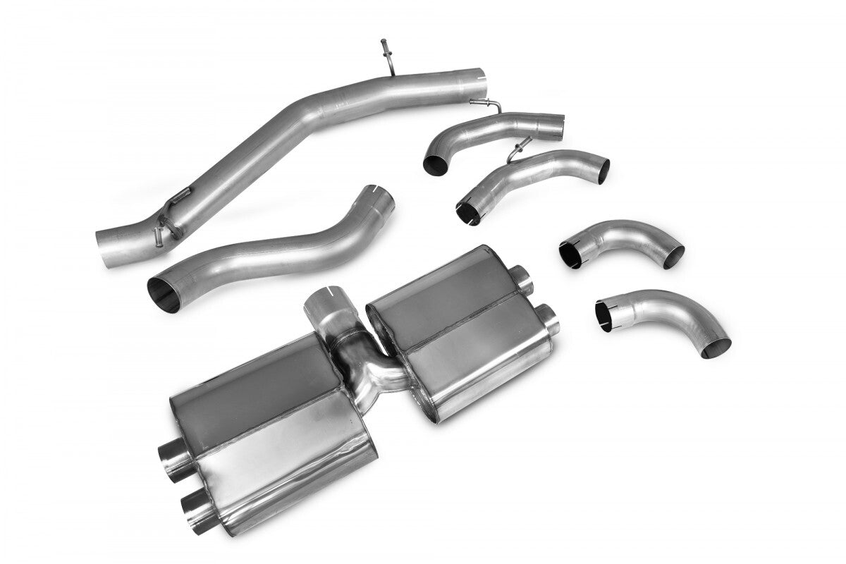 Scorpion Non-Resonated Non-Valved Cat Back Exhaust System w/Daytona Tips