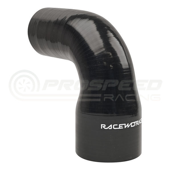 Raceworks Silicone Reducer Elbow Black