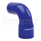 Raceworks Silicone Reducer Elbow Blue