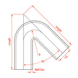Raceworks Silicone Elbow Black
