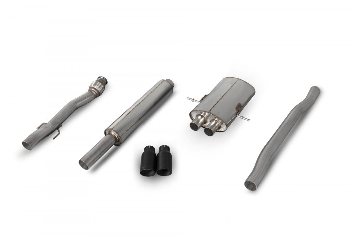 Resonated Cat Back Exhaust System w/Twin Tips