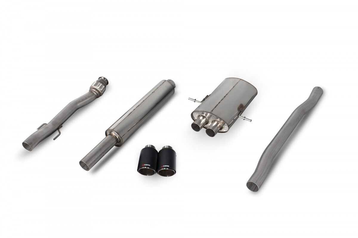 Resonated Cat Back Exhaust System w/Twin Tips