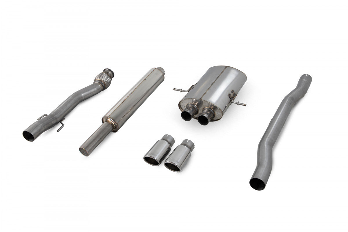 Resonated Cat Back Exhaust System w/Twin Tips