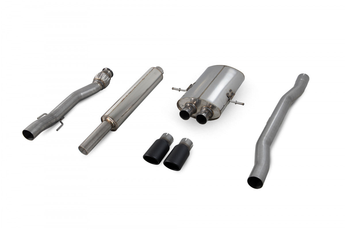 Resonated Cat Back Exhaust System w/Twin Tips