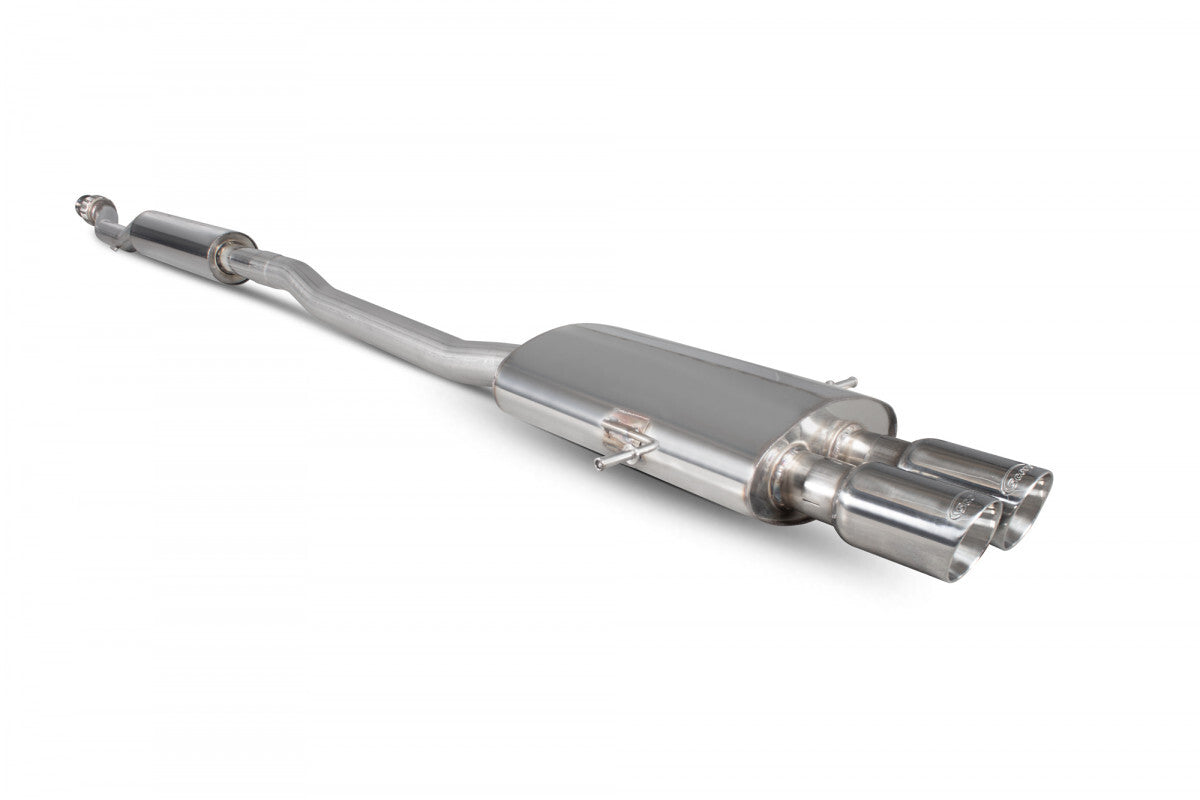 Resonated Cat Back Exhaust System w/Twin Tips - Mini Cooper S R56/R57/R58/R59 07-14 SMN011
