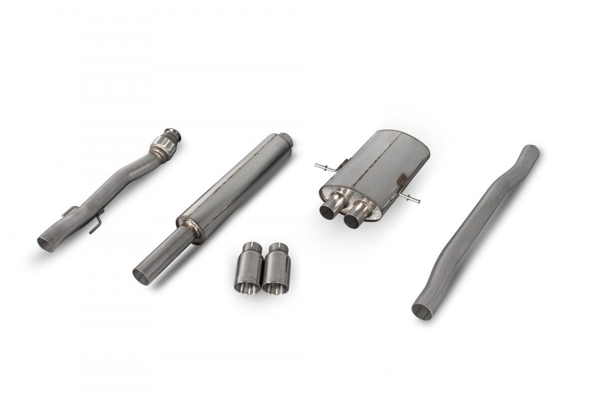 Resonated Cat Back Exhaust System w/Twin Tips