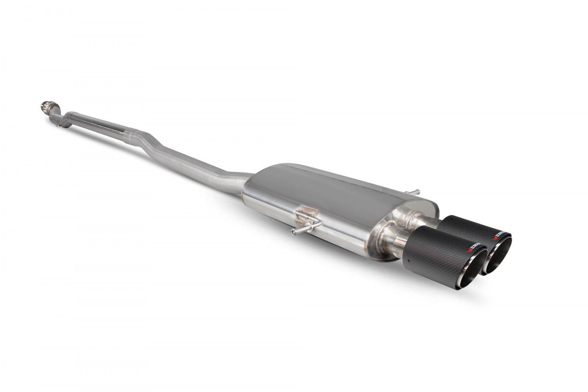 Non-resonated Cat Back Exhaust System w/Twin Tips