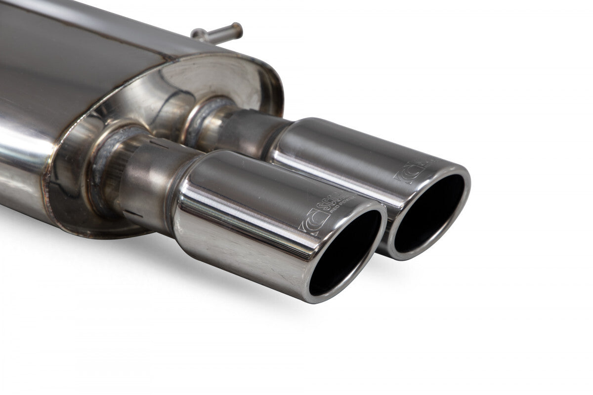 Non-resonated Cat Back Exhaust System w/Twin Tips