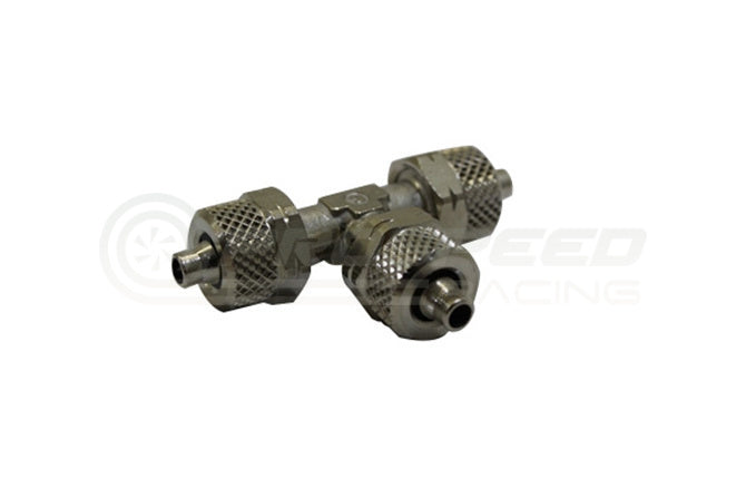 Snow Performance 1/4" Nylon Hose Quick Release T Fitting SNO-82040R | Pro Speed Racing