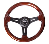 NRG Classic 330mm Wood Grain Steering Wheel - Black Spoke