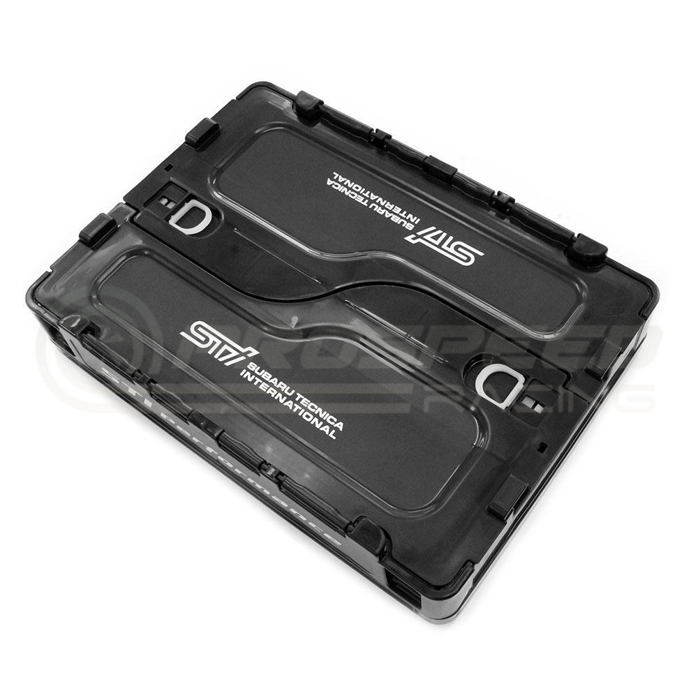 STI Genuine Folding Workshop Storage Crate Container Black - 20 Litres