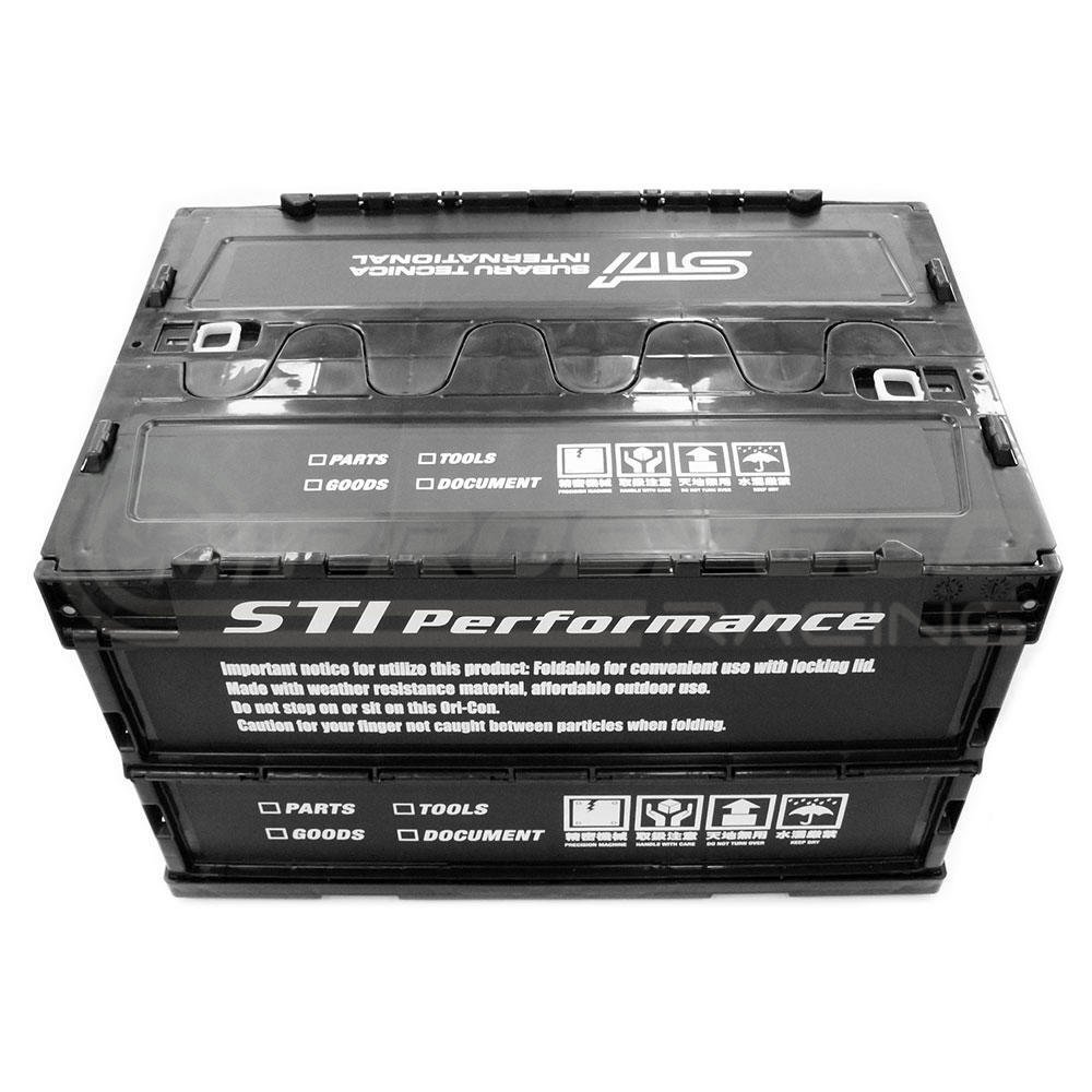STI Genuine Folding Workshop Container Black - 50 Litres STSG17100160 | Pro Speed Racing