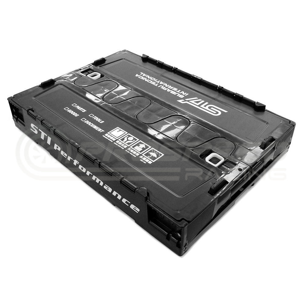 STI Genuine Folding Workshop Storage Crate Container Black - 50 Litres