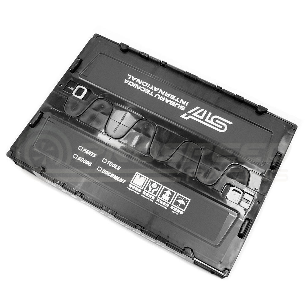 STI Genuine Folding Workshop Storage Crate Container Black - 50 Litres