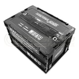 STI Genuine Folding Workshop Storage Crate Container Black - 50 Litres