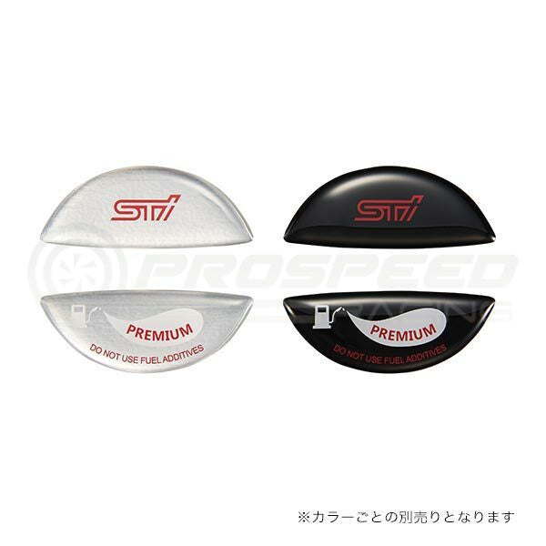 Subaru STI Fuel Cap Stickers Silver/Black STSG18100630 STSG18100640 | Pro Speed Racing