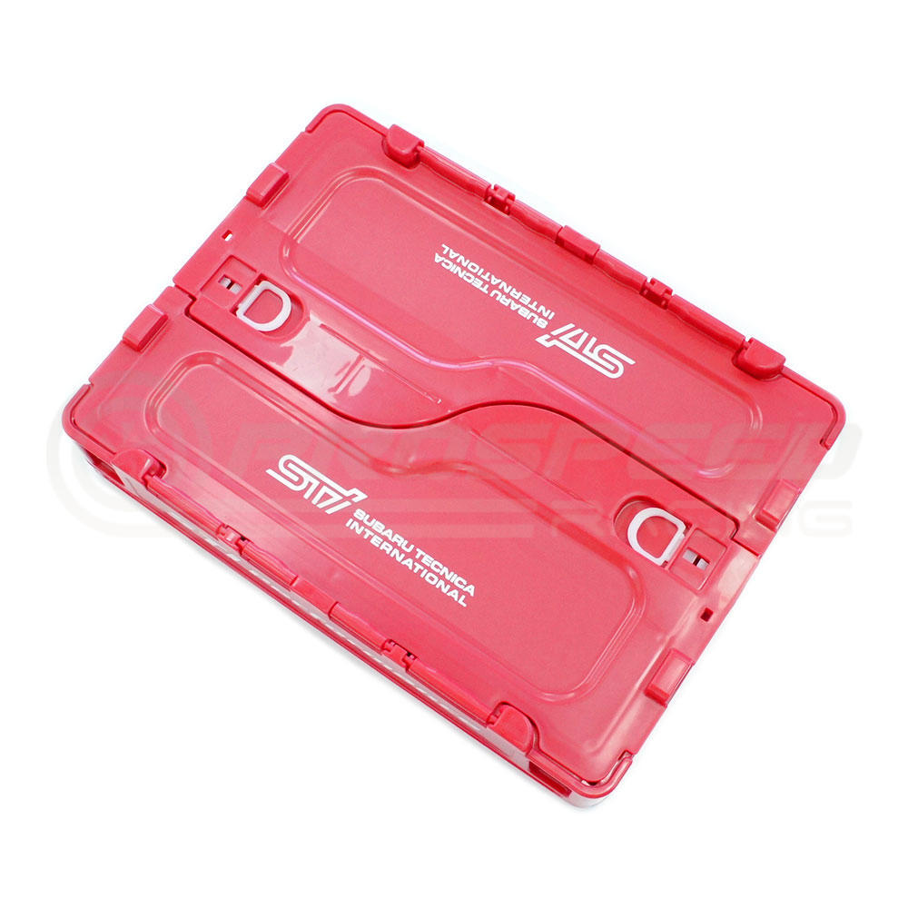 STI Genuine Folding Workshop Storage Crate Container Cherry Red - 20 Litres