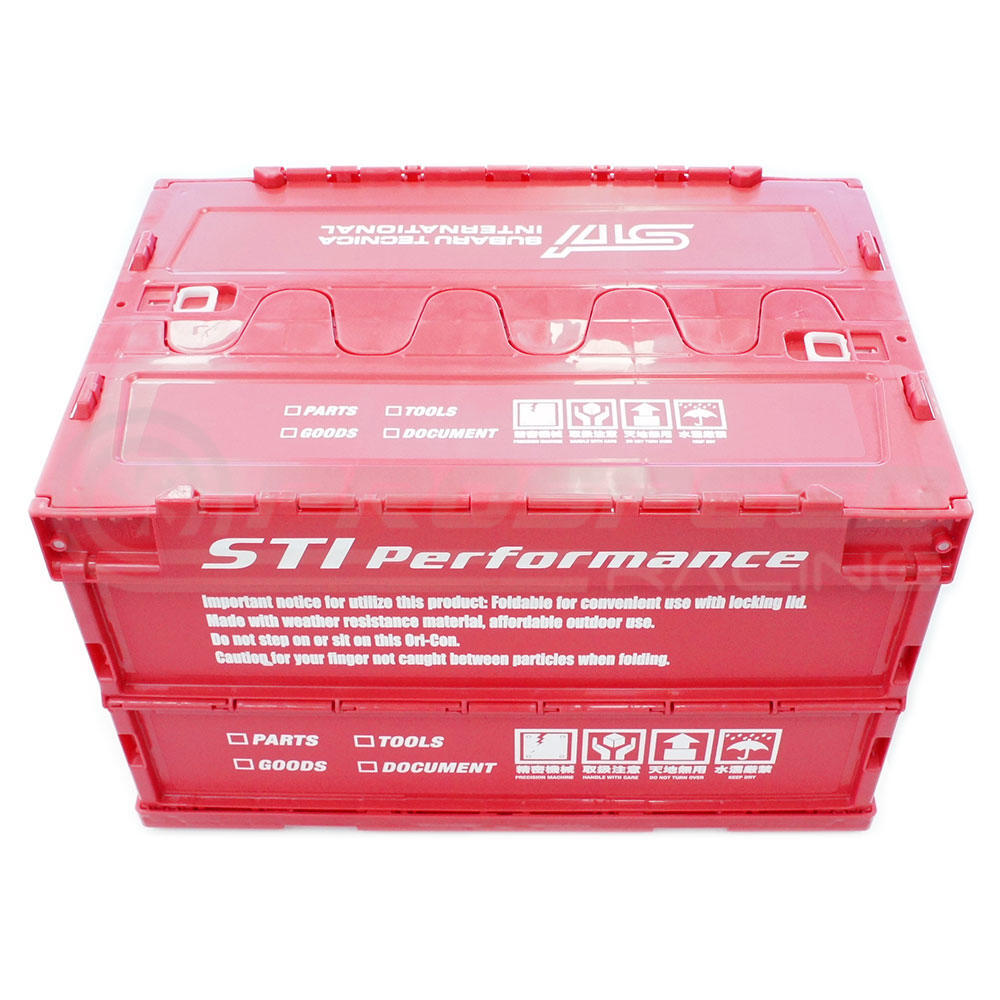 STI Genuine Folding Workshop Container Cherry Red - 50 Litres STSG18100090 | Pro Speed Racing