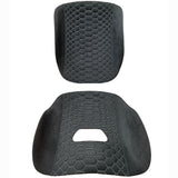 Tillett Two Panel Hex Stitch Suede Trim Set w/Silver Side Lines - Suits Tillett B8 STD Size Seat Only