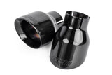 APR Double-Walled 4" Slash-Cut Tips Polished Diamond Black TPK0003 | Pro Speed Racing