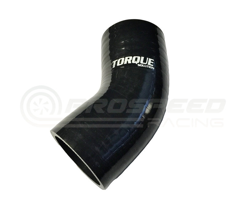 Torque Solution 45 Degree Silicone Elbow - 3.5" Black