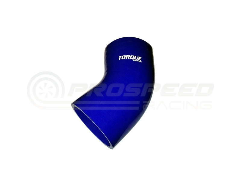 Torque Solution 45 Degree Silicone Elbow - 3.5" Blue