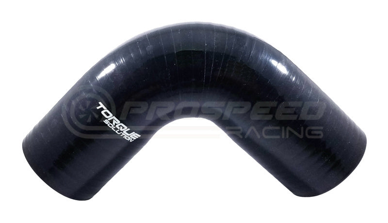 Torque Solution 90 Degree Silicone Hose Elbow - 3" Black