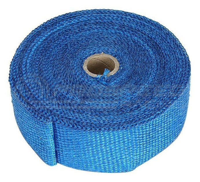 Torque Solution Fiberglass Exhaust Wrap (Blue): Universal 2" x 100'
