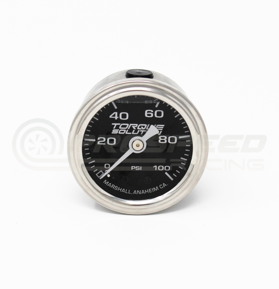 Torque Solution Fuel Pressure Gauge 100 PSI 1/8" NPT