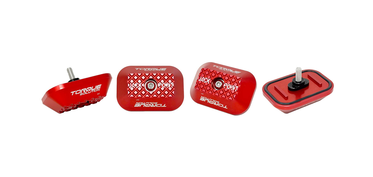 Torque Solution Replacement Billet Jack Pad Set - Red