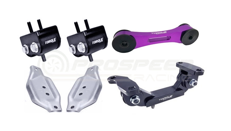 Torque Solution Engine / Trans / Purple Pitch Mount Kit w/ Mount Plates