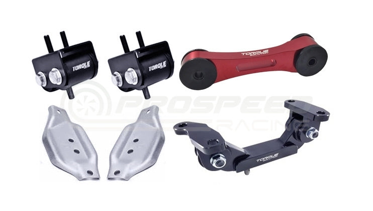 Torque Solution Engine / Trans / Red Pitch Mount Kit w/ Mount Plates