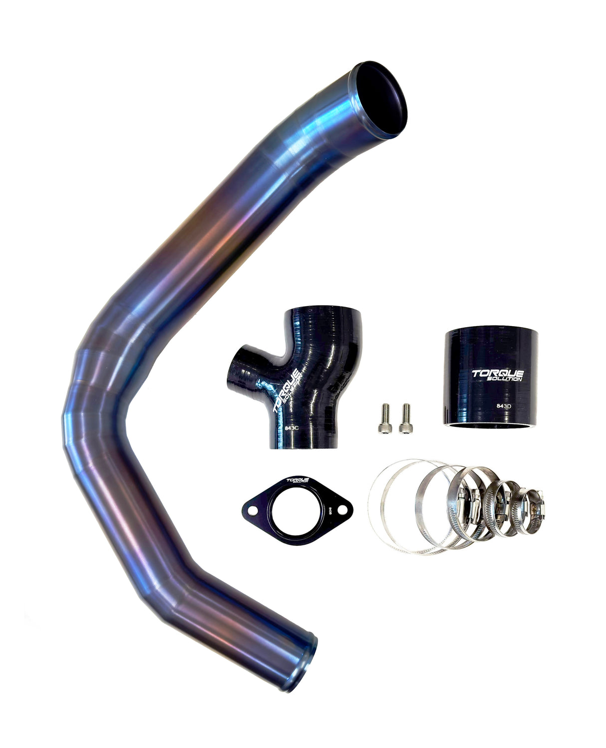 Torque Solution Titanium Top Mount Charge Pipe