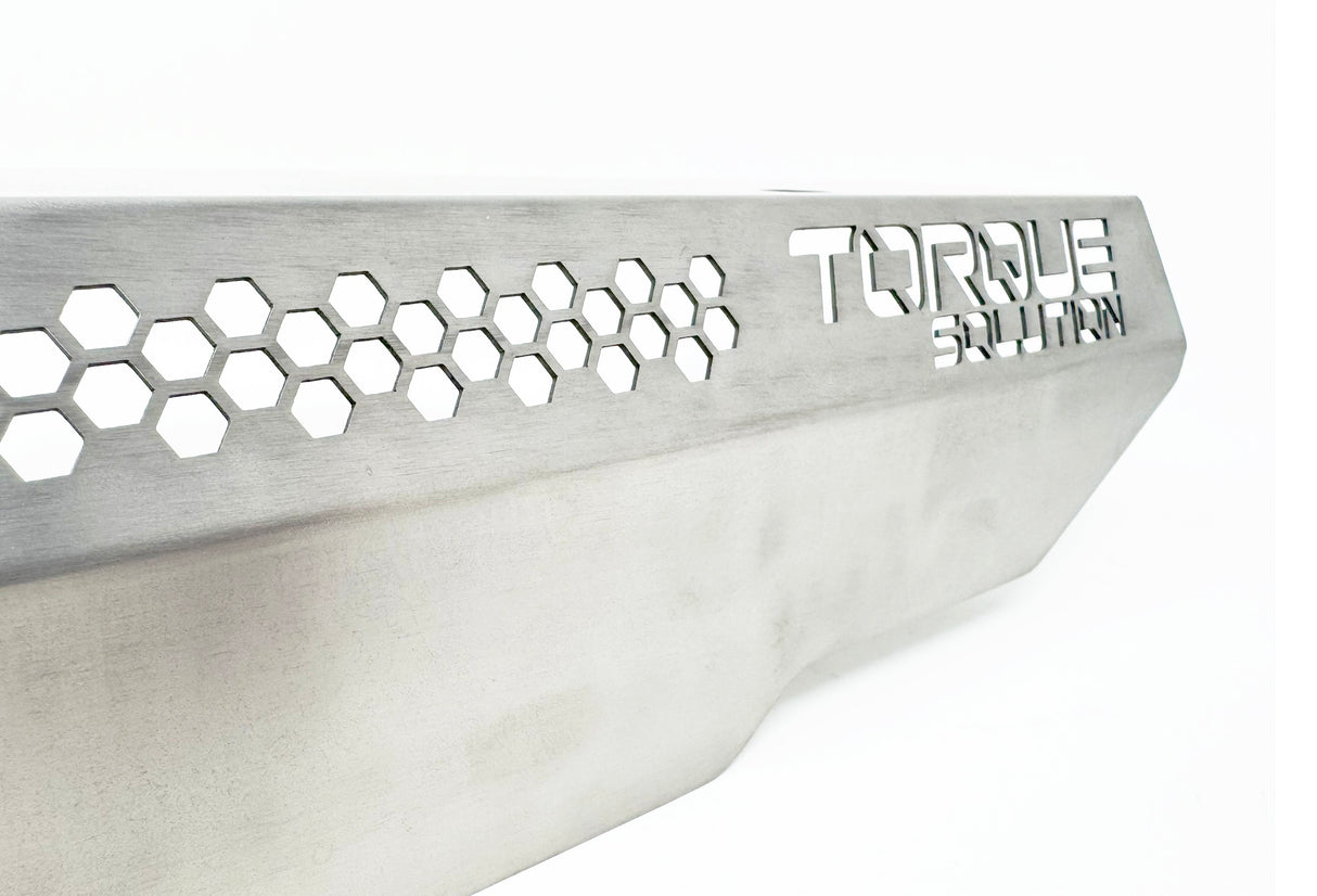 Torque Solution Titanium Engine Pulley Cover - Brushed Raw Finish