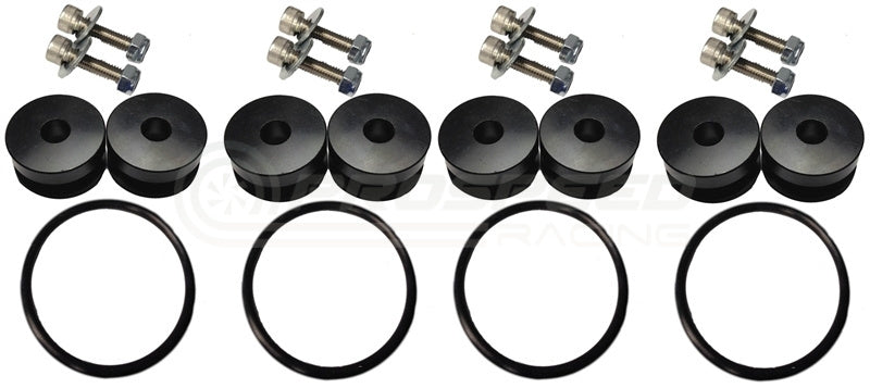 Torque Solution Billet Bumper Quick Release Kit Combo (Black)