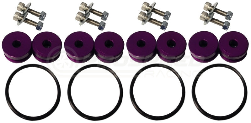 Torque Solution Billet Bumper Quick Release Kit Combo (Purple)