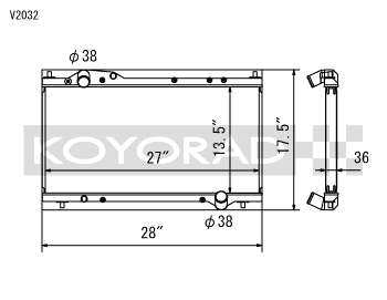 Koyorad Hyper V Series Aluminium Racing Radiator