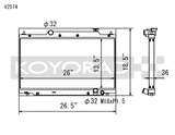 Koyorad V Series Aluminium Racing Radiator