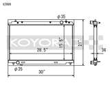 Koyorad V Series Aluminium Racing Radiator