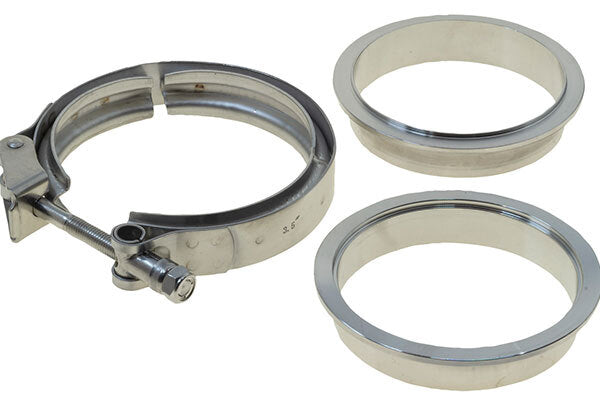 Raceworks Stainless Steel Quick Release V-Band Clamp & Flanges Kit