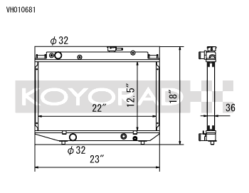 Koyorad Hyper V Series Aluminium Racing Radiator