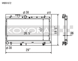 Koyorad Hyper V Series Aluminium Racing Radiator