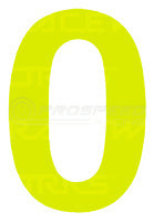 MVP by Raceworks CAMS Approved 15cm Day Glo Number 0 VPR-025-0 | Pro Speed Racing