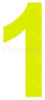 MVP by Raceworks CAMS Approved 15cm Day Glo Number 1 VPR-025-1 | Pro Speed Racing